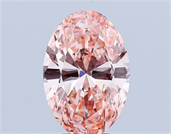 Picture of Lab Grown Diamond 5.31 Carats, Oval with  Cut, Fancy Vivid Pink Color, VS2 Clarity and Certified by IGI