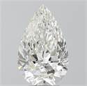 Natural Diamond 3.71 Carats, Pear with  Cut, H Color, SI2 Clarity and Certified by GIA