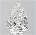 Natural Diamond 3.71 Carats, Pear with  Cut, H Color, SI2 Clarity and Certified by GIA