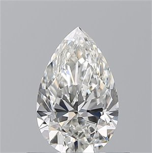Picture of Natural Diamond 0.55 Carats, Pear with  Cut, H Color, VVS1 Clarity and Certified by GIA