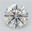 Lab Grown Diamond 1.36 Carats, Round with Ideal Cut, E Color, VVS2 Clarity and Certified by IGI