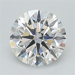 Picture of Lab Grown Diamond 1.36 Carats, Round with Ideal Cut, E Color, VVS2 Clarity and Certified by IGI