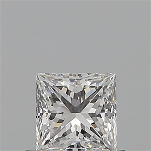 Picture of Natural Diamond 0.53 Carats, Princess with  Cut, D Color, VS2 Clarity and Certified by GIA