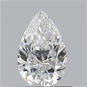 Natural Diamond 0.58 Carats, Pear with  Cut, E Color, VS1 Clarity and Certified by GIA