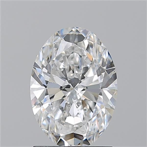 Picture of Natural Diamond 1.51 Carats, Oval with  Cut, E Color, SI2 Clarity and Certified by GIA