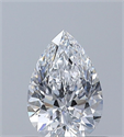 Natural Diamond 0.50 Carats, Pear with  Cut, D Color, VS1 Clarity and Certified by GIA