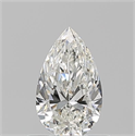 Natural Diamond 0.56 Carats, Pear with  Cut, H Color, VVS1 Clarity and Certified by GIA