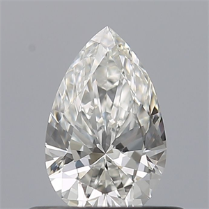 Picture of Natural Diamond 0.42 Carats, Pear with  Cut, H Color, IF Clarity and Certified by GIA