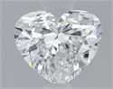 Natural Diamond 0.30 Carats, Heart with  Cut, D Color, SI2 Clarity and Certified by GIA