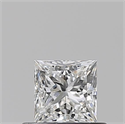 Diamante Natural 0.52 quilates, Princesa , Color F, claridad VVS1 y certificado GIA