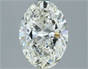 Natural Diamond 2.50 Carats, Oval with  Cut, H Color, VS1 Clarity and Certified by IGI