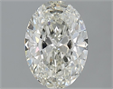 Natural Diamond 1.40 Carats, Oval with  Cut, K Color, SI1 Clarity and Certified by GIA