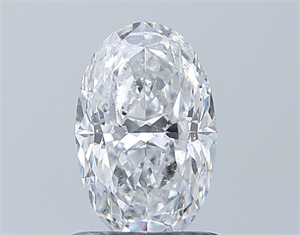 Picture of Natural Diamond 1.01 Carats, Oval with  Cut, D Color, SI2 Clarity and Certified by GIA