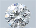 Natural Diamond 0.70 Carats, Round with Excellent Cut, H Color, SI1 Clarity and Certified by GIA