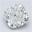 Diamante Natural 3.08 quilates, Del cojín , Color H, claridad VS2 y certificado GIA
