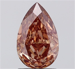 Picture of Lab Grown Diamond 1.54 Carats, Pear with  Cut, Fancy Intense Green Color, VS1 Clarity and Certified by IGI
