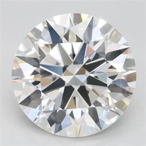 Picture of Lab Grown Diamond 3.55 Carats, Round with Ideal Cut, D Color, IF Clarity and Certified by IGI