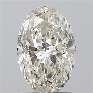 Foto Diamante Natural 1.50 quilates, Ovalado , Color J, claridad SI1 y certificado GIA de