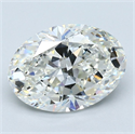 Diamante Natural 2.50 quilates, Ovalado , Color H, claridad VS1 y certificado GIA