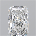 Natural Diamond 1.20 Carats, Radiant with  Cut, F Color, SI1 Clarity and Certified by GIA