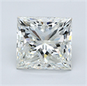 Natural Diamond 5.51 Carats, Princess with  Cut, J Color, SI1 Clarity and Certified by GIA