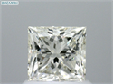 Natural Diamond 1.05 Carats, Princess with  Cut, L Color, SI1 Clarity and Certified by GIA