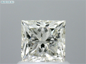 Picture of Natural Diamond 1.05 Carats, Princess with  Cut, L Color, SI1 Clarity and Certified by GIA