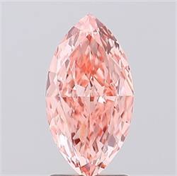 Picture of Lab Grown Diamond 2.01 Carats, Marquise with  Cut, Fancy Vivid Pink Color, VS1 Clarity and Certified by IGI