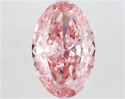 Picture of Lab Grown Diamond 8.05 Carats, Oval with  Cut, Fancy Vivid Pink Color, VS1 Clarity and Certified by IGI