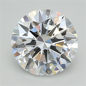 Picture of Lab Grown Diamond 2.03 Carats, Round with Excellent Cut, D Color, IF Clarity and Certified by GIA