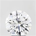 Lab Grown Diamond 3.36 Carats, Round with Ideal Cut, E Color, VVS2 Clarity and Certified by IGI