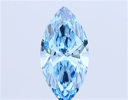 Picture of Lab Grown Diamond 4.96 Carats, Marquise with  Cut, Fancy Vivid Blue Color, VS1 Clarity and Certified by IGI
