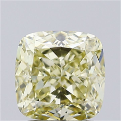 Picture of Lab Grown Diamond 2.00 Carats, Cushion with  Cut, Fancy Yellow Color, VS1 Clarity and Certified by IGI