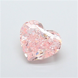 Picture of Lab Grown Diamond 3.53 Carats, Heart with  Cut, Fancy Intense Pink Color, VS1 Clarity and Certified by IGI