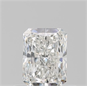 Natural Diamond 0.51 Carats, Radiant with  Cut, G Color, VVS1 Clarity and Certified by GIA