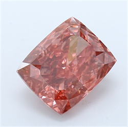 Picture of Lab Grown Diamond 5.15 Carats, CUSHION MODIFIED with  Cut, Fancy Vivid Pink Color, VS1 Clarity and Certified by IGI