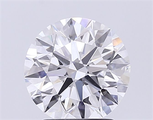 Picture of Lab Grown Diamond 2.54 Carats, Round with Ideal Cut, E Color, VS1 Clarity and Certified by IGI