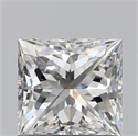 Natural Diamond 0.90 Carats, Princess with  Cut, F Color, SI2 Clarity and Certified by GIA