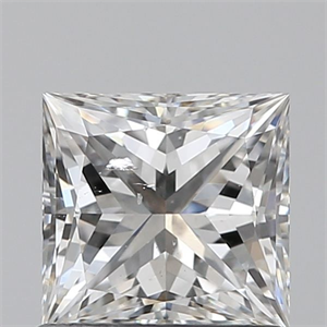 Picture of Natural Diamond 0.90 Carats, Princess with  Cut, F Color, SI2 Clarity and Certified by GIA