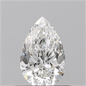 Natural Diamond 0.53 Carats, Pear with  Cut, F Color, VVS2 Clarity and Certified by GIA