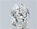 Natural Diamond 1.01 Carats, Oval with  Cut, H Color, VS2 Clarity and Certified by GIA