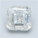 Natural Diamond 2.02 Carats, Asscher with  Cut, G Color, VS2 Clarity and Certified by GIA
