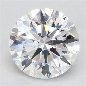 Picture of Lab Grown Diamond 2.46 Carats, Round with Excellent Cut, D Color, VVS1 Clarity and Certified by GIA