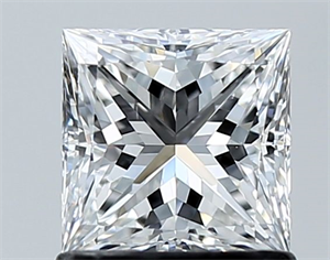 Picture of Natural Diamond 1.01 Carats, Princess with  Cut, E Color, VS2 Clarity and Certified by GIA