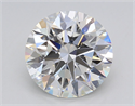 Lab Grown Diamond 4.02 Carats, Round with Excellent Cut, F Color, VVS2 Clarity and Certified by GIA