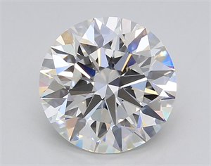 Picture of Lab Grown Diamond 4.02 Carats, Round with Excellent Cut, F Color, VVS2 Clarity and Certified by GIA