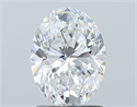 Natural Diamond 1.51 Carats, Oval with  Cut, D Color, SI2 Clarity and Certified by GIA