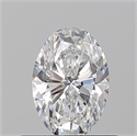 Natural Diamond 0.50 Carats, Oval with  Cut, D Color, VVS1 Clarity and Certified by GIA