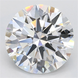 Picture of Lab Grown Diamond 3.40 Carats, Round with Ideal Cut, D Color, IF Clarity and Certified by IGI