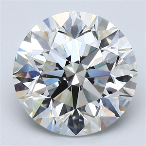 Picture of Natural Diamond 4.01 Carats, Round with Excellent Cut, H Color, SI1 Clarity and Certified by GIA